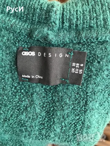 Тъмнозелена рокля с цепка отстрани, ASOS, снимка 5 - Рокли - 47991968