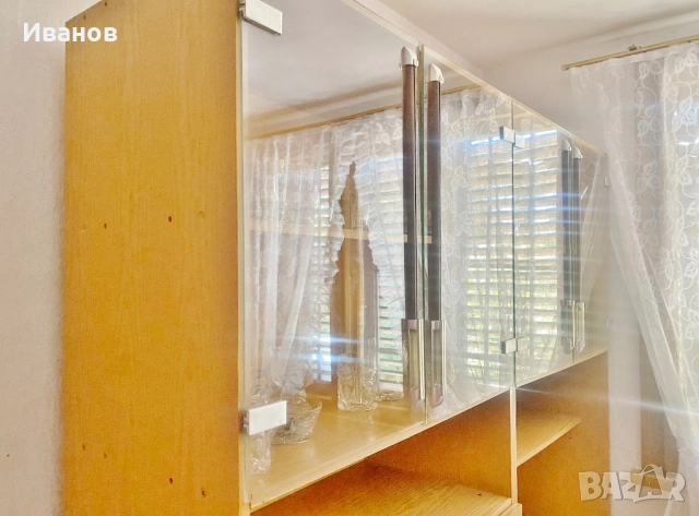 РАЗПРОДАЖБА - 40€. Два Компактни Модула за Дневна стая в цвят Млечен Дъб/Бук, снимка 9 - Секции и витрини - 51640287