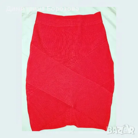 Червена бандажна пола 