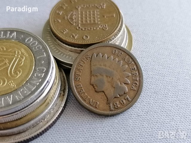 Монета - САЩ - 1 цент | 1897г., снимка 2 - Нумизматика и бонистика - 36980140