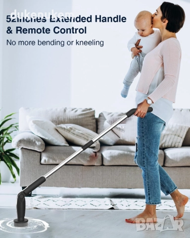 Електрическа четка за почистване с телескопична дръжка - с липсващи части, снимка 6 - Други стоки за дома - 52638200