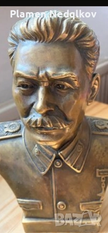 Бюст на Сталин,бронз., снимка 2 - Антикварни и старинни предмети - 52893342