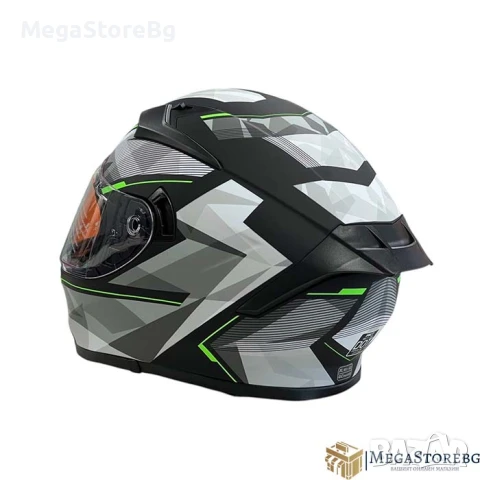 Каска за мотор 108 - размер S - Matt Black/Green, снимка 6 - Аксесоари и консумативи - 50576724