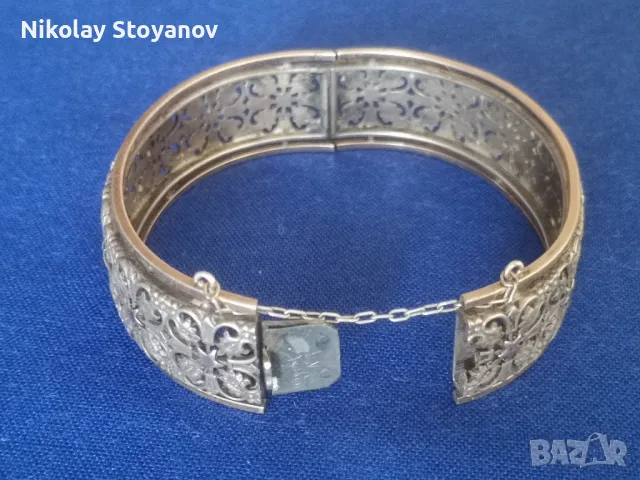 Стара гривна - Посребрена, снимка 2 - Антикварни и старинни предмети - 48406194