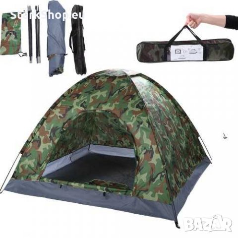 ПРОМО Четириместна палатка за къмпинг с Мощен челник 5 LED, снимка 10 - Палатки - 33198660