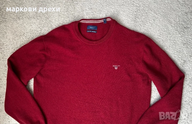 GANT Men's Super Fine Lambswool Crew Neck Sweater XL, снимка 2 - Пуловери - 52738075