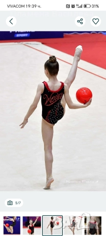 Трико за художествена гимнастика , снимка 2 - Художествена гимнастика - 52954461