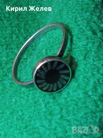 СТАР СРЕБЪРЕН МАЙСТОРСКИ с НИЕЛО ЕФЕКТ ЕМАЙЛИРАН ПРЪСТЕН СРЕБРО 925 БИЖУ МАЙСТОРСКА ИЗРАБОТКА 25356, снимка 11 - Пръстени - 35884172