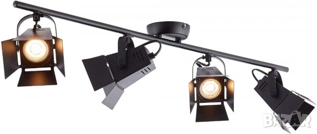  Лайтбокс LED прожектор за таван с топла бяла светлина - спот тръба с 4  въртящи се глави, снимка 2 - Лампи за таван - 40057308