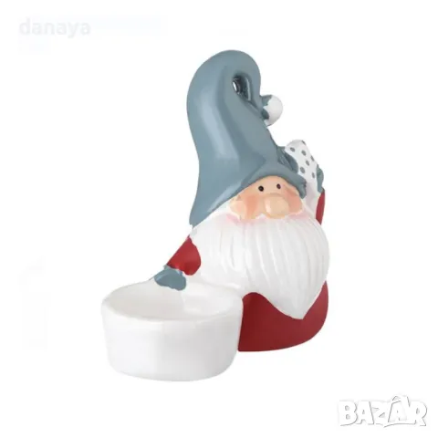 5304 Керамичен свещник с фигура на Снежко или Дядо Коледа, снимка 6 - Декорация за дома - 47628051