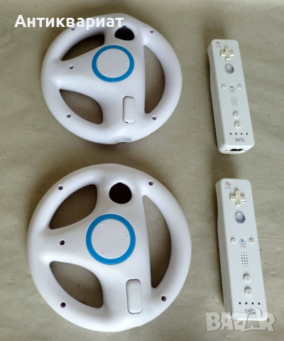 2 броя оригинални джойстик + волан за Nintendo Wii