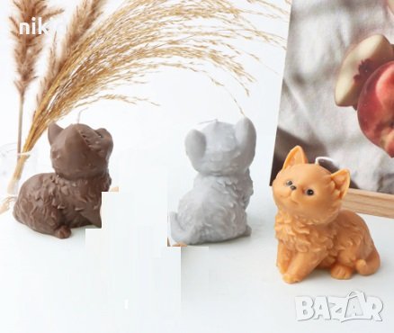 3D Голямо Коте котка лисиче силиконов молд форма фондан свещ гипс шоколад декор смола, снимка 2 - Форми - 40527291