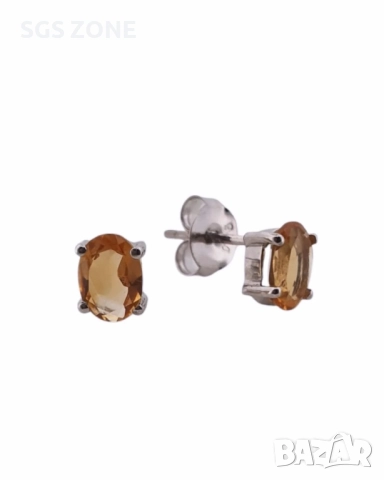 Сребърни обеци с топаз, гранат, аметист, перидот, цитрин и други естествени камъни, снимка 14 - Обеци - 52277792