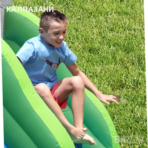 HAPPY HOP Игрален център къща с пързалка и топки 455x330x265 9515, снимка 15 - Надуваеми играчки - 50446973