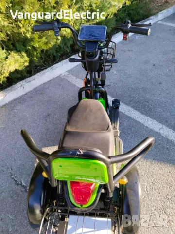 Двуместна електрическа триколка Vanguard Pudding 1800W-48V-20Ah - GREEN, снимка 4 - Други стоки за дома - 43866218