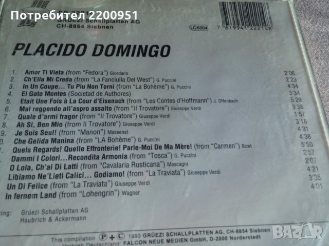 PLACIDO DOMINGO, снимка 1 - CD дискове - 33420109