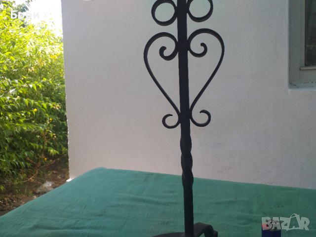 Голям свещник ковано желязо, снимка 4 - Други - 33636640