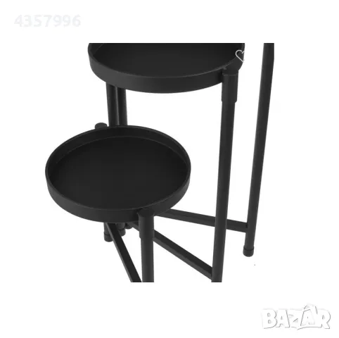 Декоративен цветарник, Метал, 3 нива, Черен, снимка 4 - Декорация за дома - 50080280