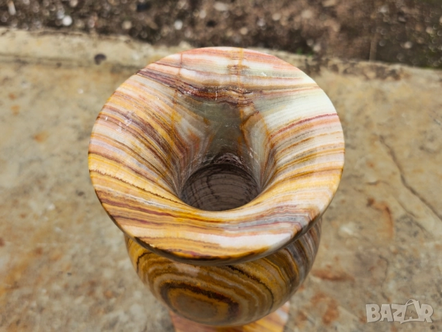 Ваза от Мраморен Оникс , снимка 4 - Декорация за дома - 52113633