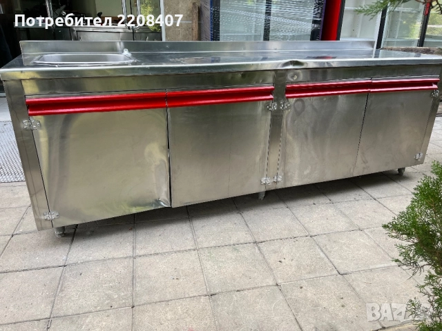 Работна маса шкаф неръждавейка