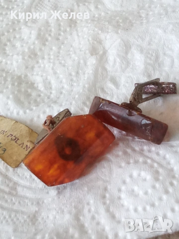 Ръкавели кехлибарени 53428, снимка 7 - Антикварни и старинни предмети - 53530746