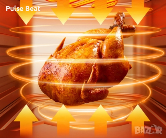 Фритюрник с горещ въздух (Air Fryer) – трислоен, супер голям капацитет. Бял и черен цвят , снимка 5 - Фритюрници - 52429577