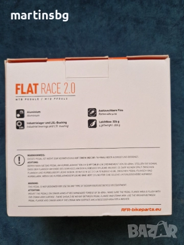Платформени педали RFR Flat RACE 2.0 Flat Pedals, снимка 2 - Части за велосипеди - 52719161
