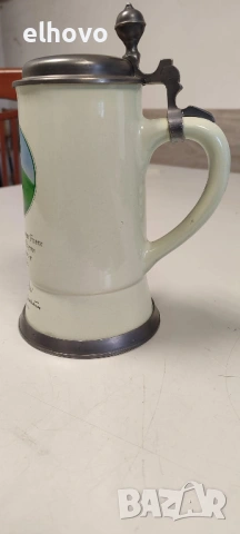 Немска керамична халба, снимка 3 - Антикварни и старинни предмети - 53364918