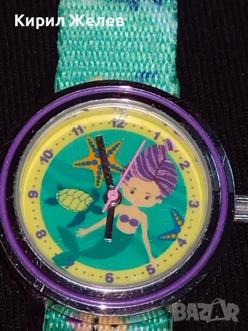 Красив детски часовник Морски свят Русалка свеж интересен модел 26790, снимка 3 - Детски - 43756250