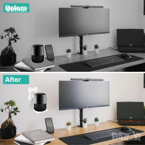 Стенна скоба за високоговорител LICAEVEY, въртяща се, стабилна, метална, за Era 100, бяла, снимка 4 - Други стоки за дома - 51951478