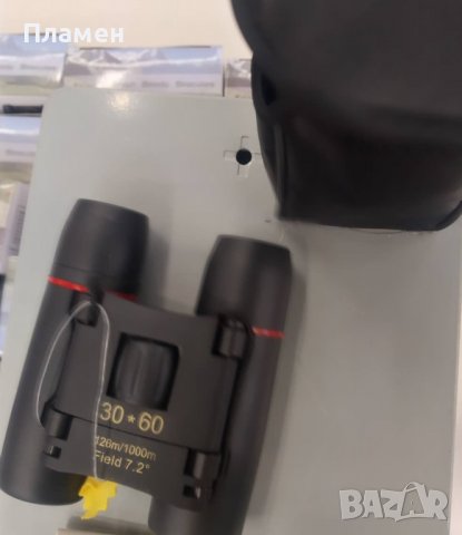 Бинокъл 30х60 126м./1000м. Field 7,2 градуса Размери 8х9х10х3,5 см, снимка 4 - Екипировка - 36977984