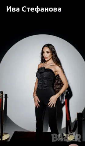 Wow нов 🎀🌸🪞секси елегантен еластичен черен парти официален гащеризон 3Д 3D цвете, снимка 5 - Гащеризони - 49864283