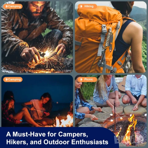 Мултифункционална магнезиева пръчка 6-в-1 за екстремни условия, снимка 4 - Екипировка - 51375632