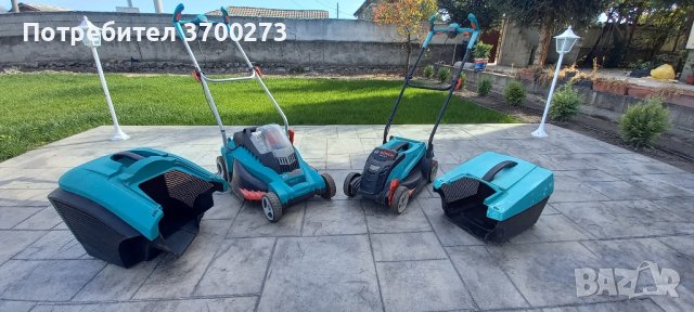 акумулаторна косачка бош bosch с до 2 батерии и зарядно, снимка 3 - Градинска техника - 43837590
