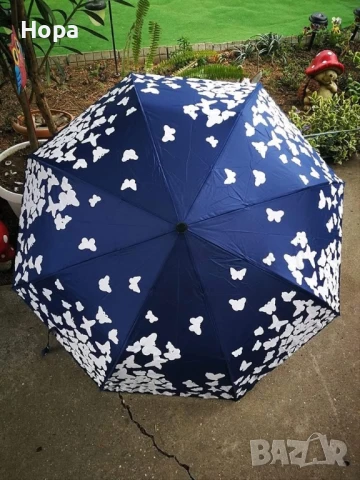 Магически чадър  с пеперуди