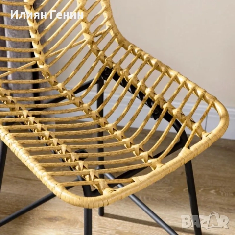 HOMCOM Комплект от 2 бар стола с облегалка, снимка 8 - Столове - 51601484