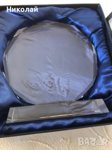 Кристален плакет Октагон, височина 18 см, дебелина на кристала 2 см, в лукс кутия, 2 бр. налични, снимка 9 - Други - 47385100