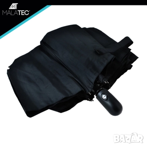 Автоматичен чадър 110 см - голям, сгъваем, ветроустойчив със защитен калъф , снимка 3 - Други стоки за дома - 52846289