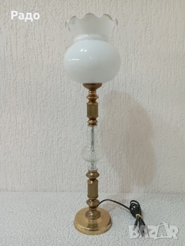 Комплект от две големи месингови лампи - лампа, снимка 2 - Антикварни и старинни предмети - 43486233