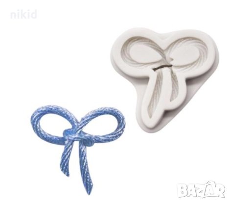 Панделка Пандела от въже силиконов молд форма фондан шоколад гипс декор