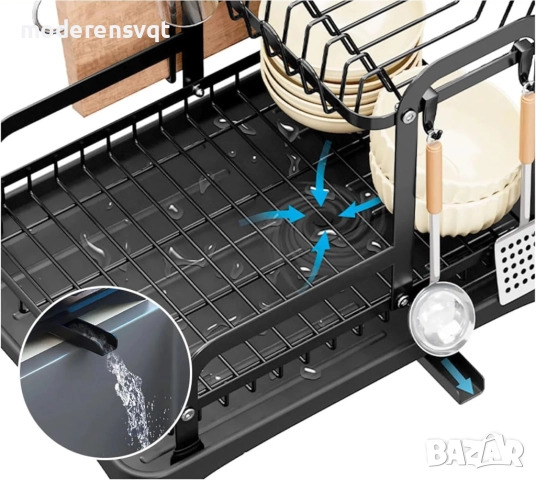 Сушилник 3 етажа за мивка с функция за отвеждане на водата, снимка 4 - Сушилници - 51987760