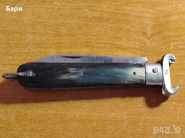 Стар ловен сгъваем нож,ножка DABO/INOX, снимка 2 - Колекции - 50180884