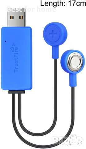 Магнитно USB зарядно за литиево-йонна батерия и мобилен телефон, снимка 5 - Безжични зарядни - 49920751