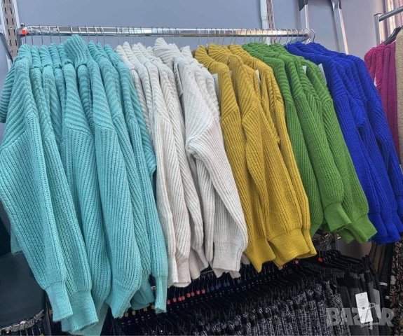 Дамски къс пуловер с яка 5 цвята, снимка 11 - Блузи с дълъг ръкав и пуловери - 43156137