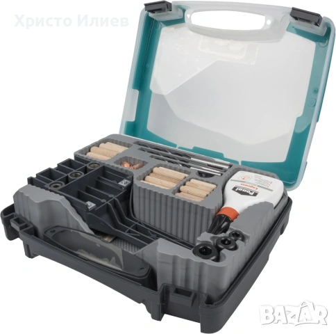 Универсален комплект за поставяне на дюбели дибли с аксесоари Wolfcraft