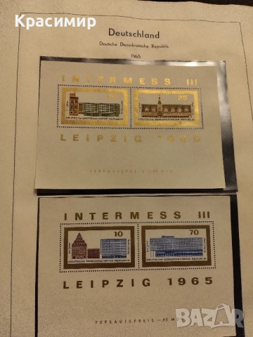 Пощенски блок DDR .MNH.1965 г., снимка 6 - Филателия - 52369006