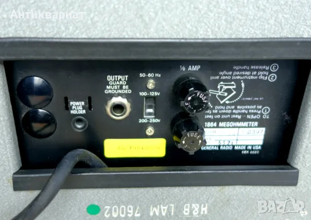 Мегаомметър General Radio GR 1864 / USA, снимка 6 - Други инструменти - 49345209