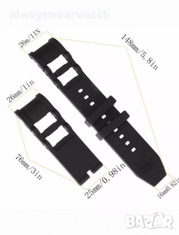 Каишки за часовници INVICTA / ИНВИКТА - ARMANI и ДРУГИ МАРКИ - Силиконови / Каучукови - ЧИСТО НОВИ!!, снимка 16 - Каишки за часовници - 28209561
