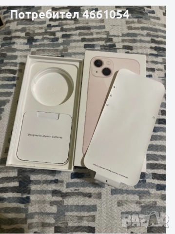 iPhone 13 Rose • Отлично състояние • Пълен комплект • 12 кейса • 3 протектора • Адаптер, снимка 7 - Apple iPhone - 52541717