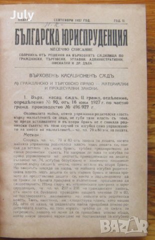 Българска юриспруденция, кн. 1-10, 1927/1928
